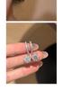 Sterling Silver Six-Prong Moissanite Dangle Earrings for Women: High-End, Fashionable, Versatile Design