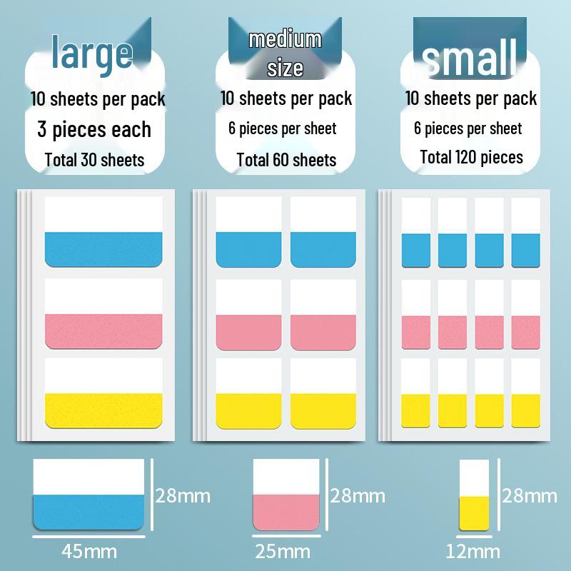 Colorful Small Adhesive Index Sticky Notes - Cute and Fully Sticky Memo Stickers