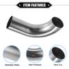 UXCELL 2 Stück 19mm 25mm 32mm 38mm 63mm 90° Bogen Winkelrohr Schlauchrohr DIY Auspuffrohr Lufteinlassrohr für Auto 304 Edelstahl