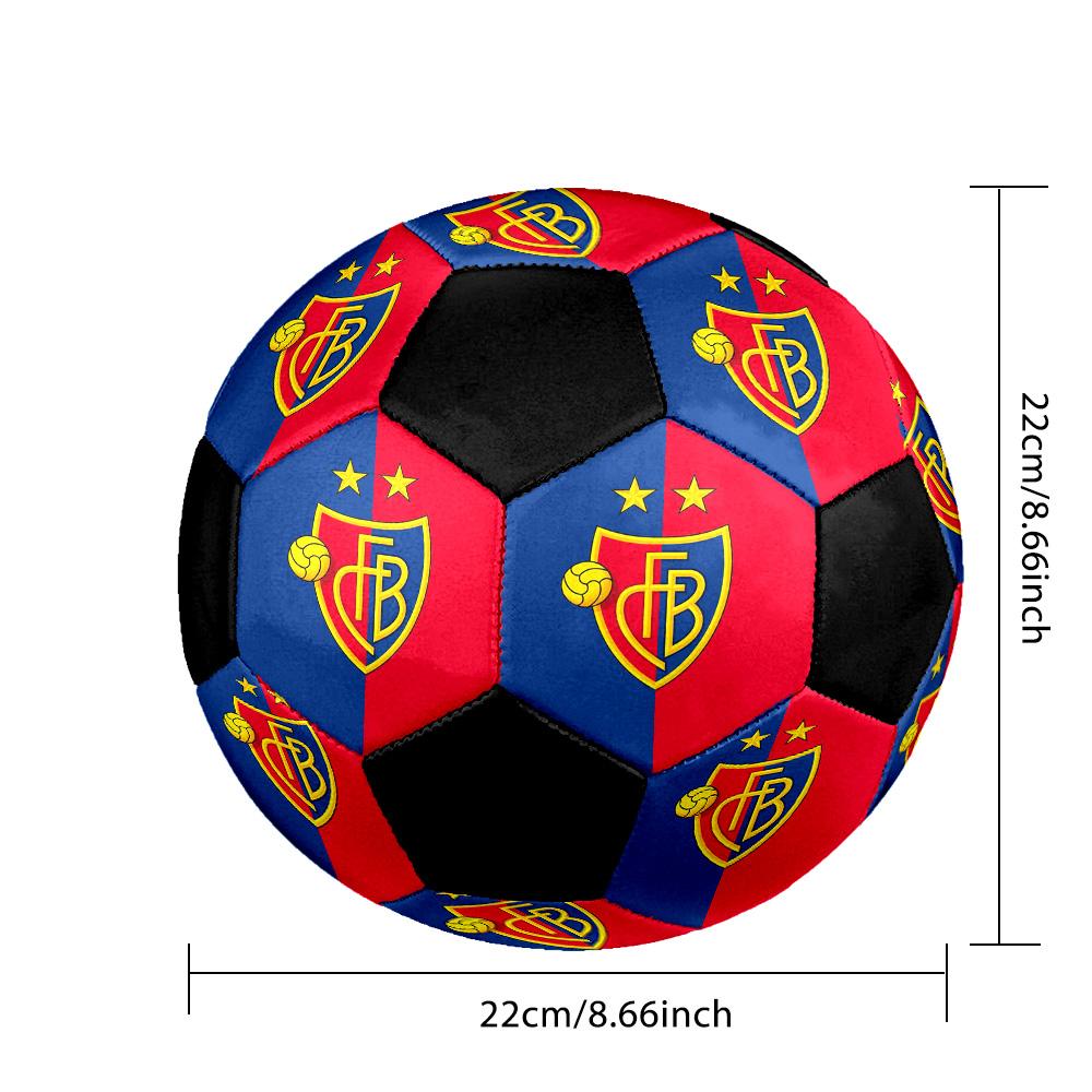 FC Basel 1893 Pallone da Calcetto Indoor Colorato Per Tutte le Età Taglia 5 Cucito a Macchina PVC Pronto per la Competizione Resistente Alto Rimbalzo