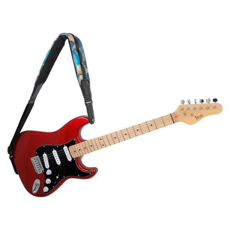 Universals Guitar Bass Strap Adjustable Guitar Shoulder Strap Belt PU Leather Ends Guitar Shoulder Strap Enduring