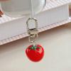 Novelty Tomato with Leaf Girl Keychain Charm Pendant Accessory for School Travel and Everyday Styles Daily Casual Use