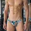 Men's Summer Cool Breathable Low-Rise Bikini Briefs - Sweat-Free & Comfortable, Printed Design.