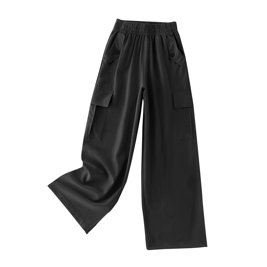 Summer Loose And Casual Wide-leg Children's Workwear Trousers For Girls
