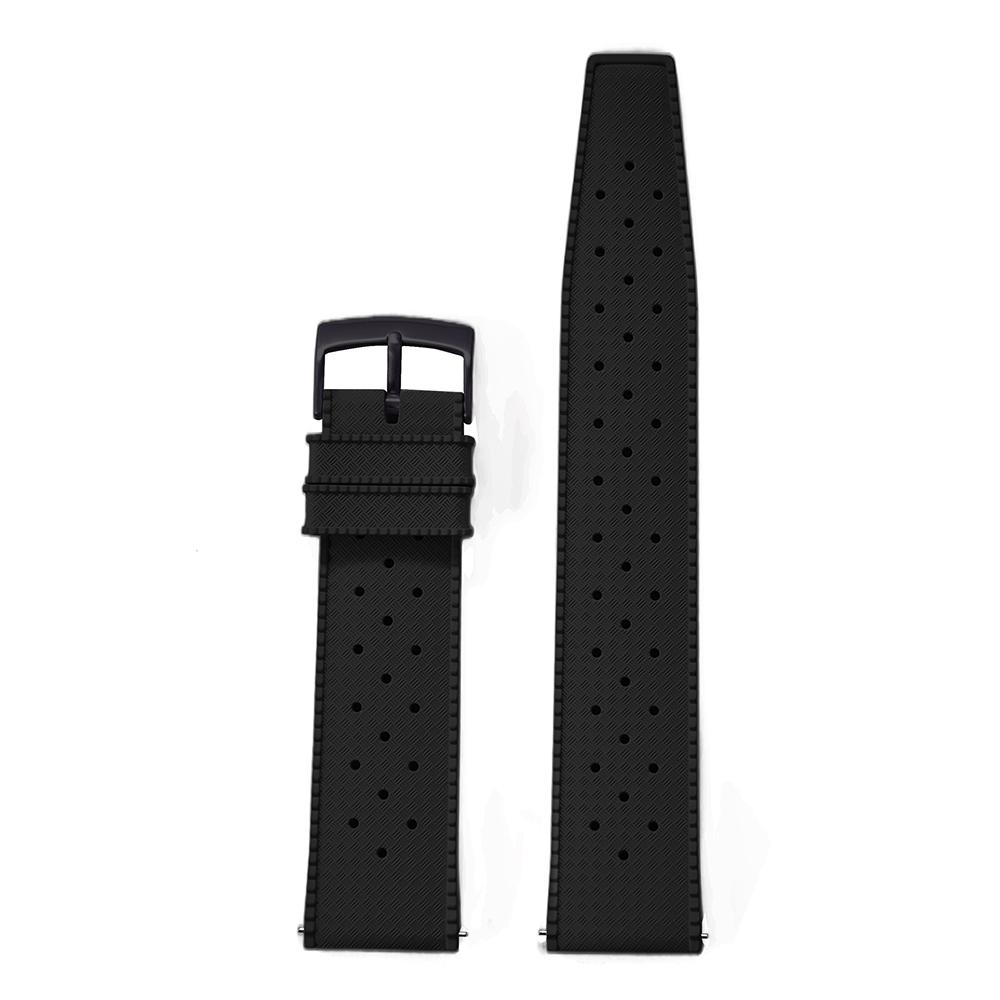 18/19/20/21/22/23/24mm Tropische FKM-Gummi-Uhrenarmbänder Schnellverschluss FPM-Armband Langlebiges Weiches Armband Wasserdichtes Sportuhr