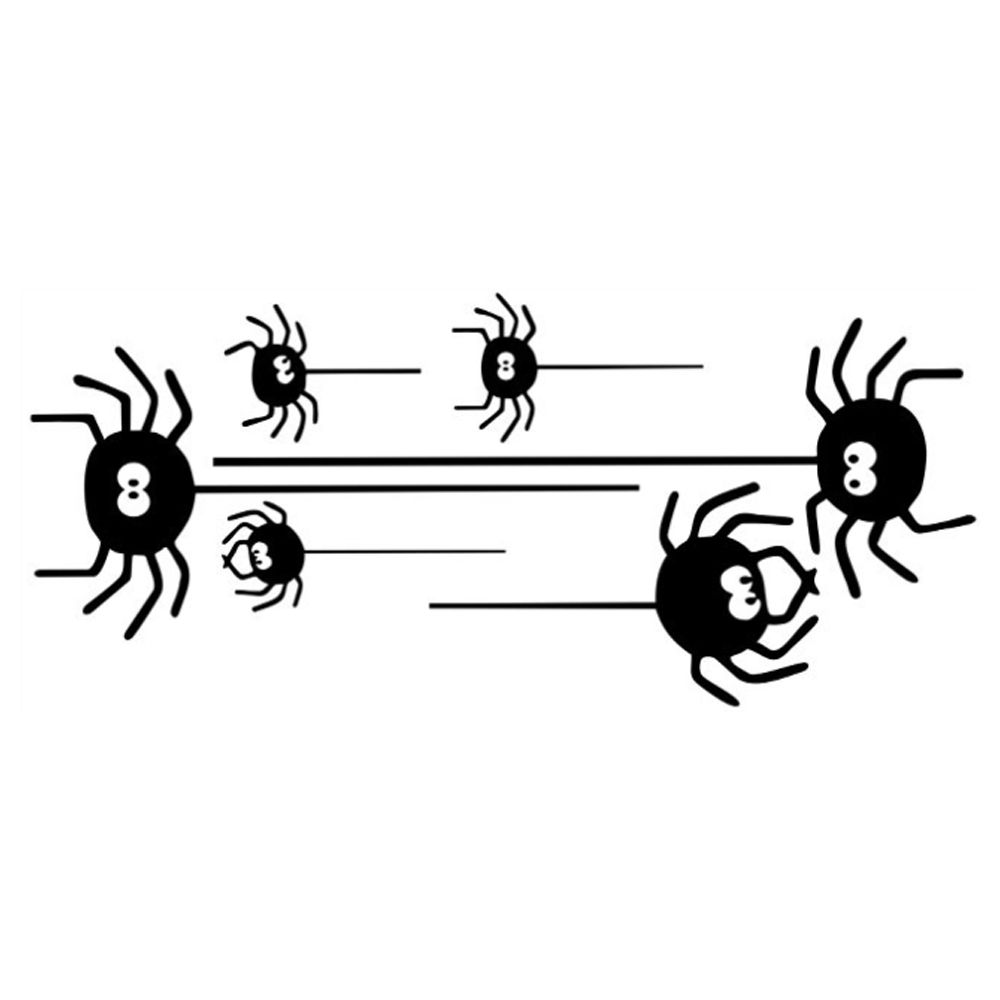 

DIY Black Party Window On Wall Wallpaper Halloween Decoration Spider Sticker Decal чёрный