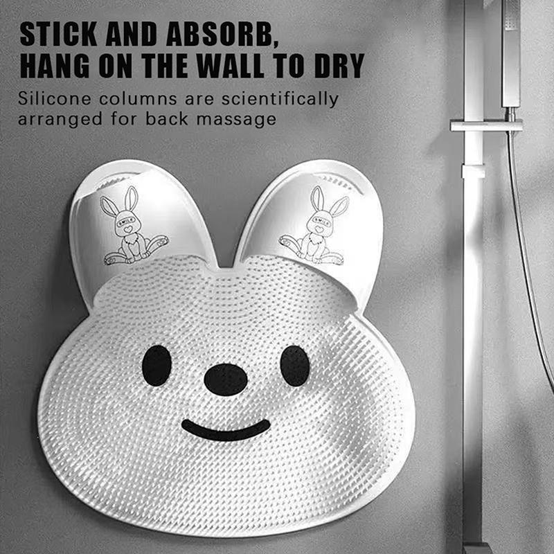 1Pc Silicone Foot Massage Mat Anti Slip Shower Mat Feet Rub Exfoliating Scrub Pad Bathroom Floor Cleaning Bath Mat