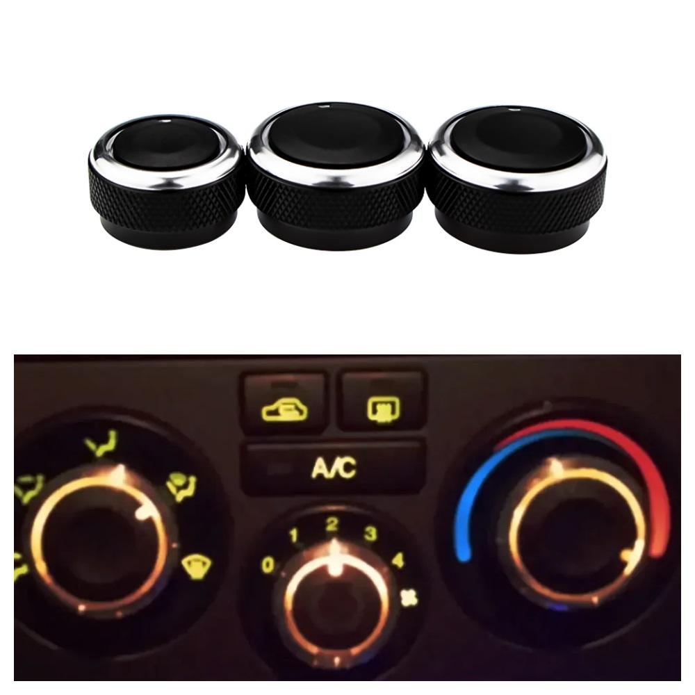 Accessories For Hyundai Elantra 2004-2016 Air Conditioning Knob Aluminum Alloy AC Knob Heat Control Button Replacement 3pc