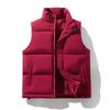 Herbst und Winter Verdickte Warme Stehkragen Einfarbige Weste Herren Trend Locker Ärmellose Weste Weste