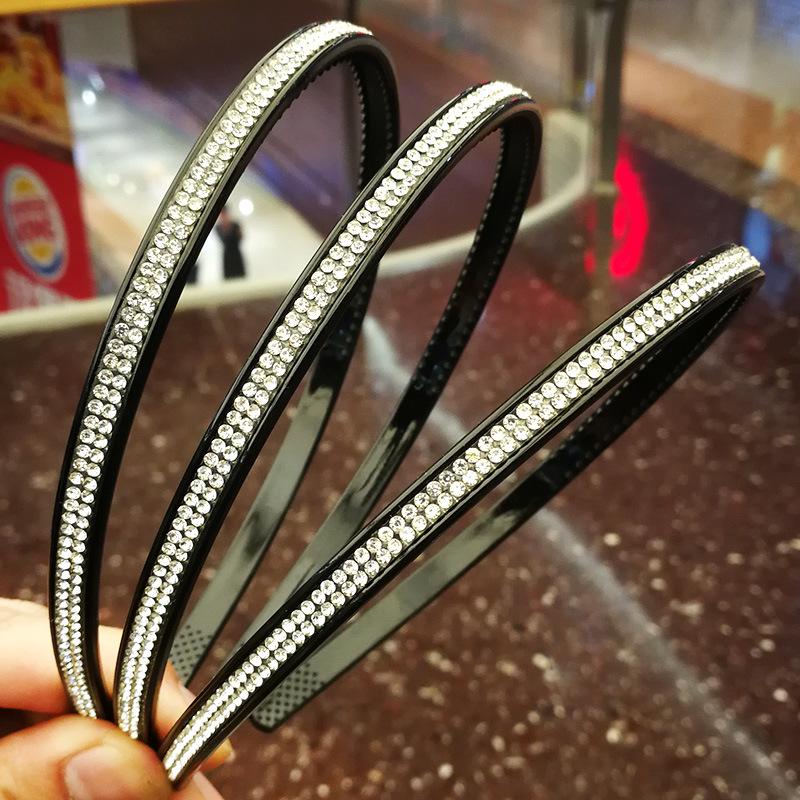 Shiny Multi-Tooth Hair Styling Comb with Color Diamond Hairband