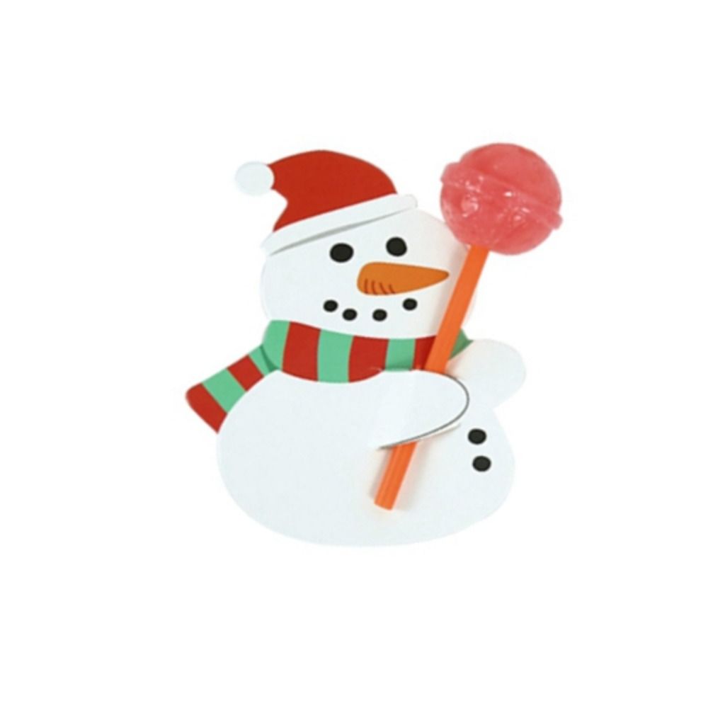 50pcs Santa Claus Lollipop Paper Cards Package Paper Kids Candy Gift Package  Decoration