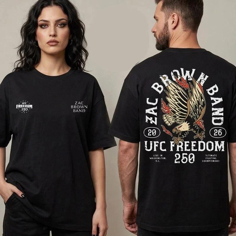 UFC Freedom 250 x Zac Brown Band Americana Eagle Live In Washington DC T Shirt 4XL