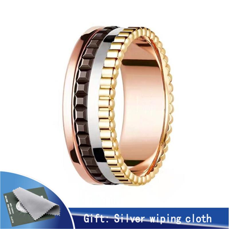 

Срібне кільце S925, класичне розкішне кільце, модне персоніфіковане парне кільце, що обертається, подарунок на річницю 10