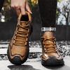 Spring/ Autumn Men's High-top Casual Shoes Handmade Leather Shoes Cowboy Boots for Men