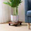 Bonsai Wood Flower Stand with Wheels | Square/Round Anti-Corrosion Elevated Pot Tray for Indoors