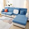 Housse de coussin de canapé épaisse en peluche jacquard Housse de coussin de dossier long Chalse Housse extensible Protection pour canapé 1/2/3/4 places