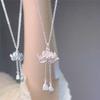 Lotus Tassel Necklaces for Women Girl NEW Good Luck Lotus Pendant Necklace Chinese Style Jewelry Accessories