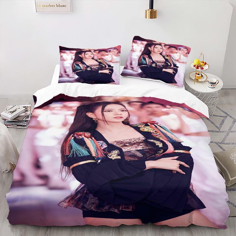 Girls 3D B-black-pink HD Bedding Set,Girls Duvet Cover 3D Print Quilt Cover Pillowcase king Queen Size Boys Adult Birthday Gift