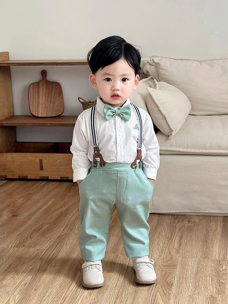 Completo Tuta da Gentleman per Ragazzi Primavera & Autunno: Abbigliamento formale per bambini