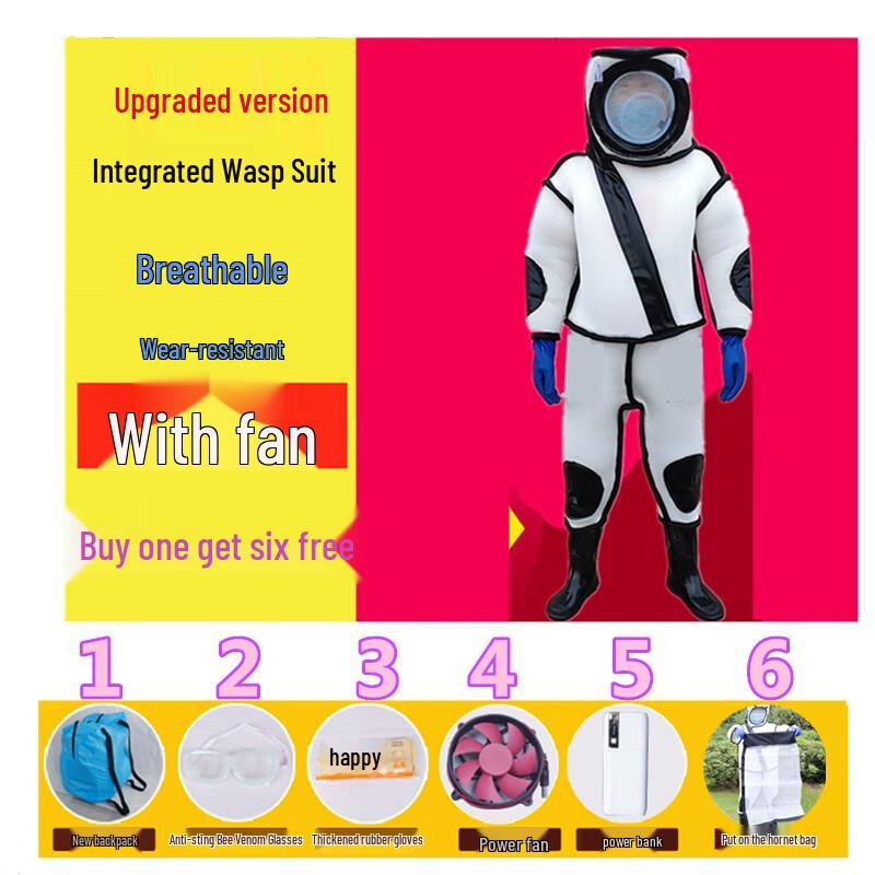 Lieve Full Body Anti-Hornet Rescue Suit with Fan