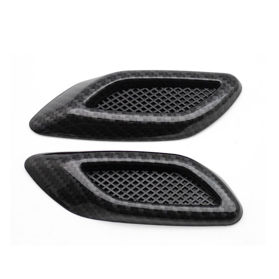 6Pcs Car Styling 3D Shark Gill Car Side Fake Vent Sticker Carbon Fiber Color Fine Decoration Modified Car Styling Popular Sticker