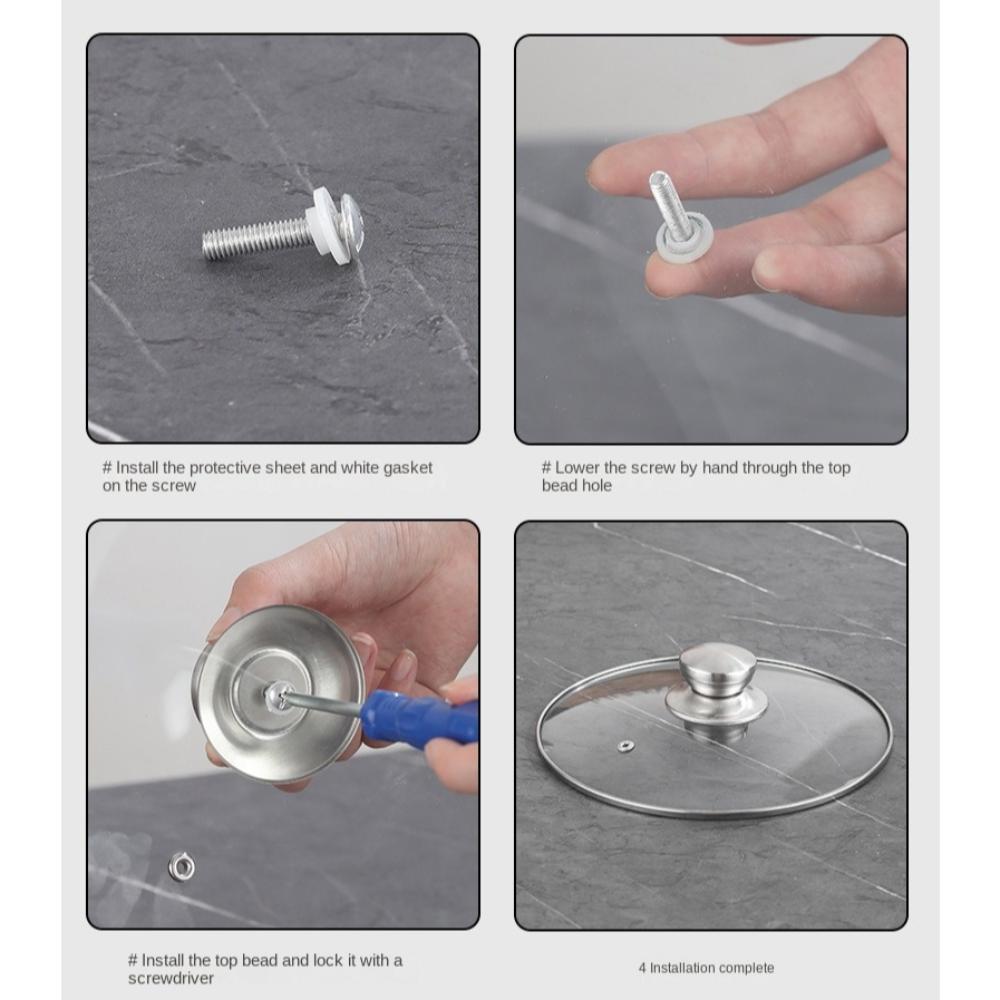 Nerezová ocel, tvrzené sklo, víko na hrnec, kulaté víko na wok, nádobí, díly, kuchyňské příslušenství