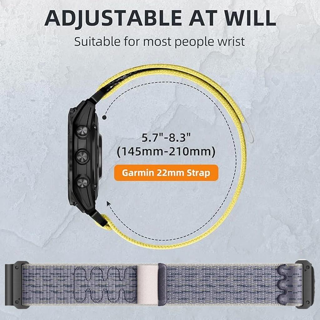 Quickfit Strap for Garmin Fenix 8 FE 7 7X Pro Watchband 22 26mm Nylon Woven Strap for Enduro3 2 Fenix 5 5X 6 6XPro 51mm Bracelet