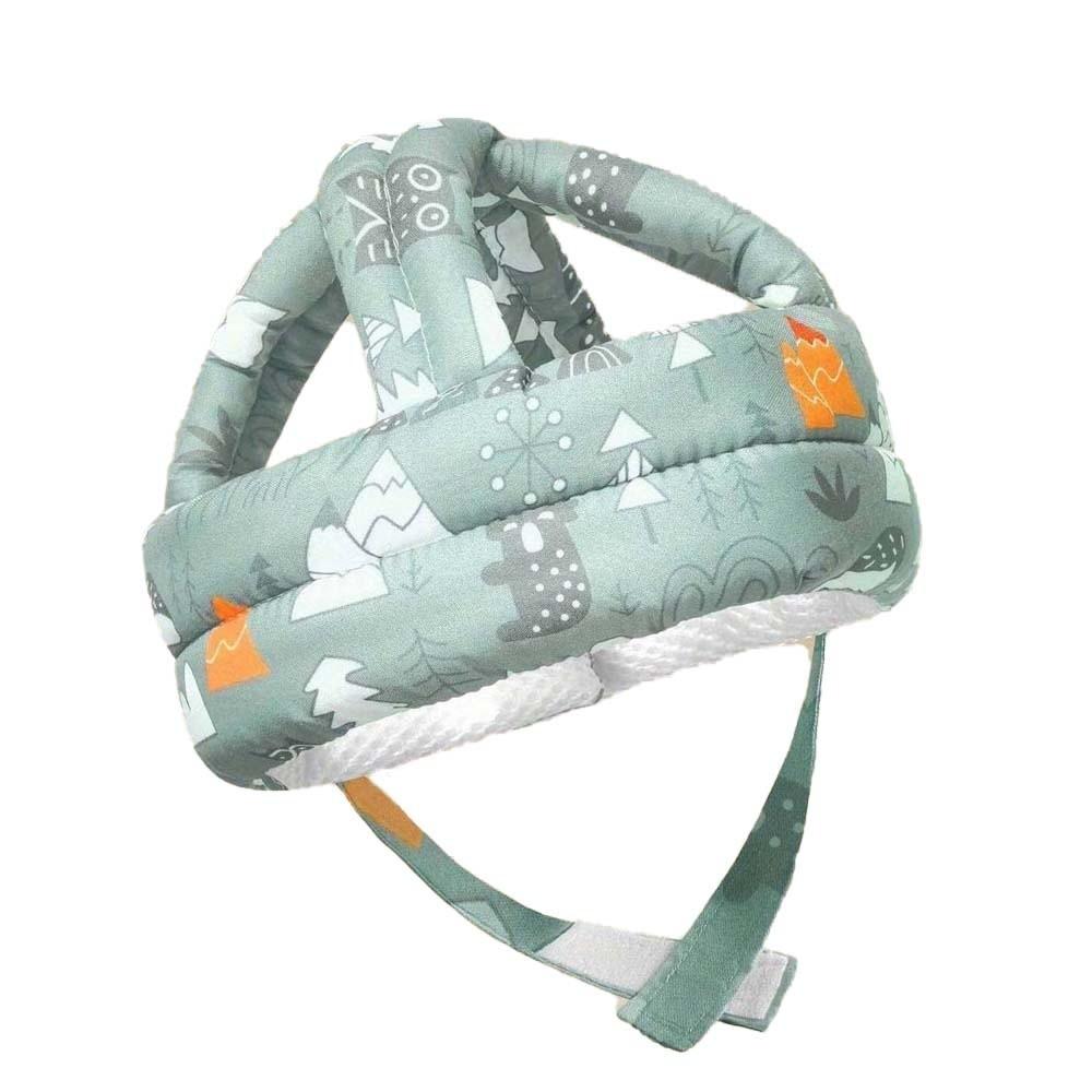 Cartoon Pattern Head Protector Adjustable Strap Infant Cap Safety Helmet  Crawling Practice