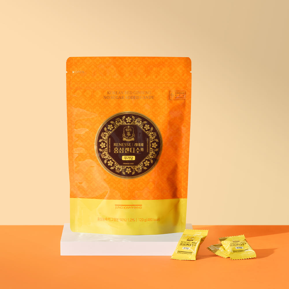 [Sugar-Free] CheongKwanJang Renesse Korean Red Ginseng Candy Soo (120g) - Premium Authentic Healthy Snack