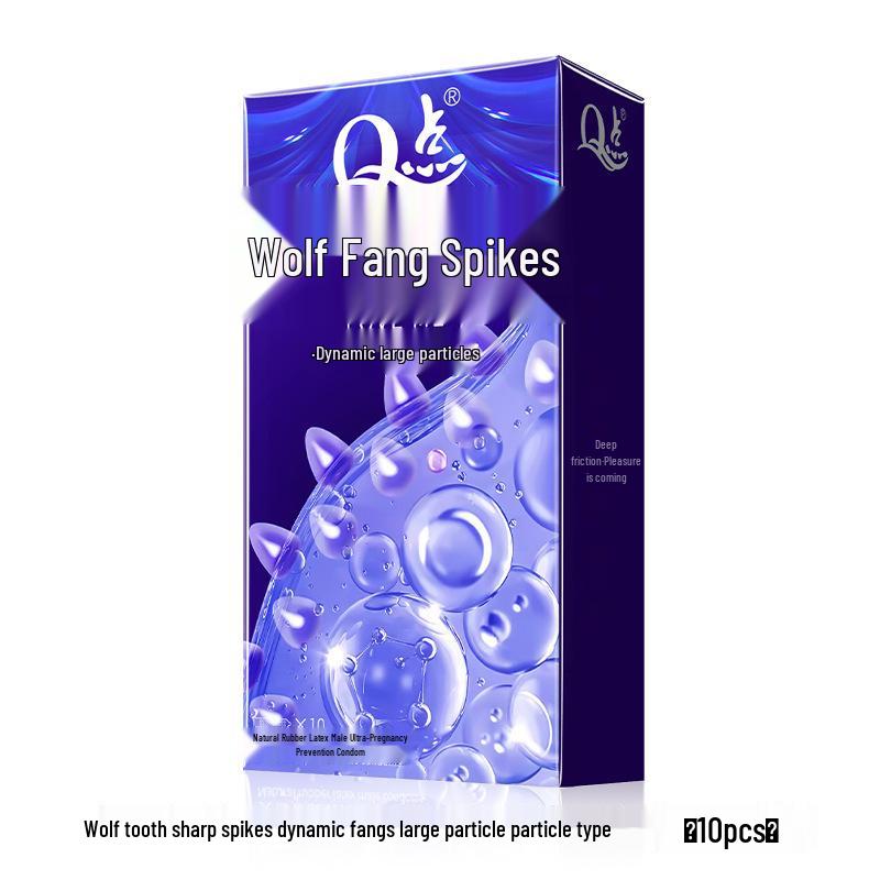 Q Point Thorn Set: Erotic Couples' Condoms with Large Particles, 2pcs/pack