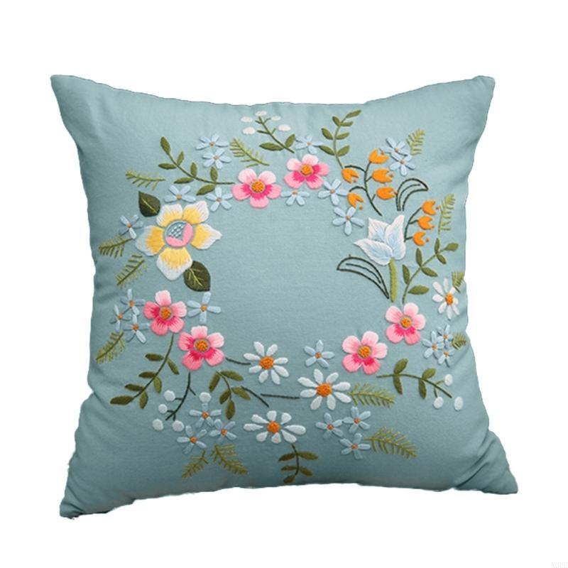 Embroidery Pillow Covers Kits Pillow Covers Sewing Kits Christmas Gift for Woman X3UC