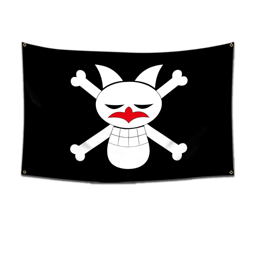 One Piece Anime Jolly Roger Muurdecoratie Banner Schilderen Speelgoed Cartoon Luffy Zoro Strooien Hoed Piraat Schedel Vlag Speelgoed Cadeau 60x90cm
