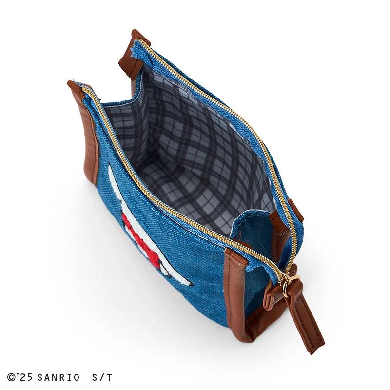 Sanrio I.CINNAMOROLL Sagara Embroidery Square Pouch ( Light Blue ) Japan NEW