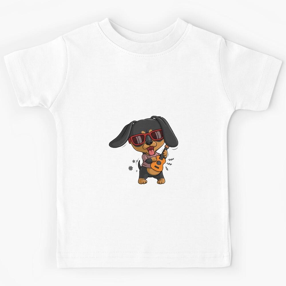 Just A Girl who Loves Dogs And Guitar Kids T-Shirt 110