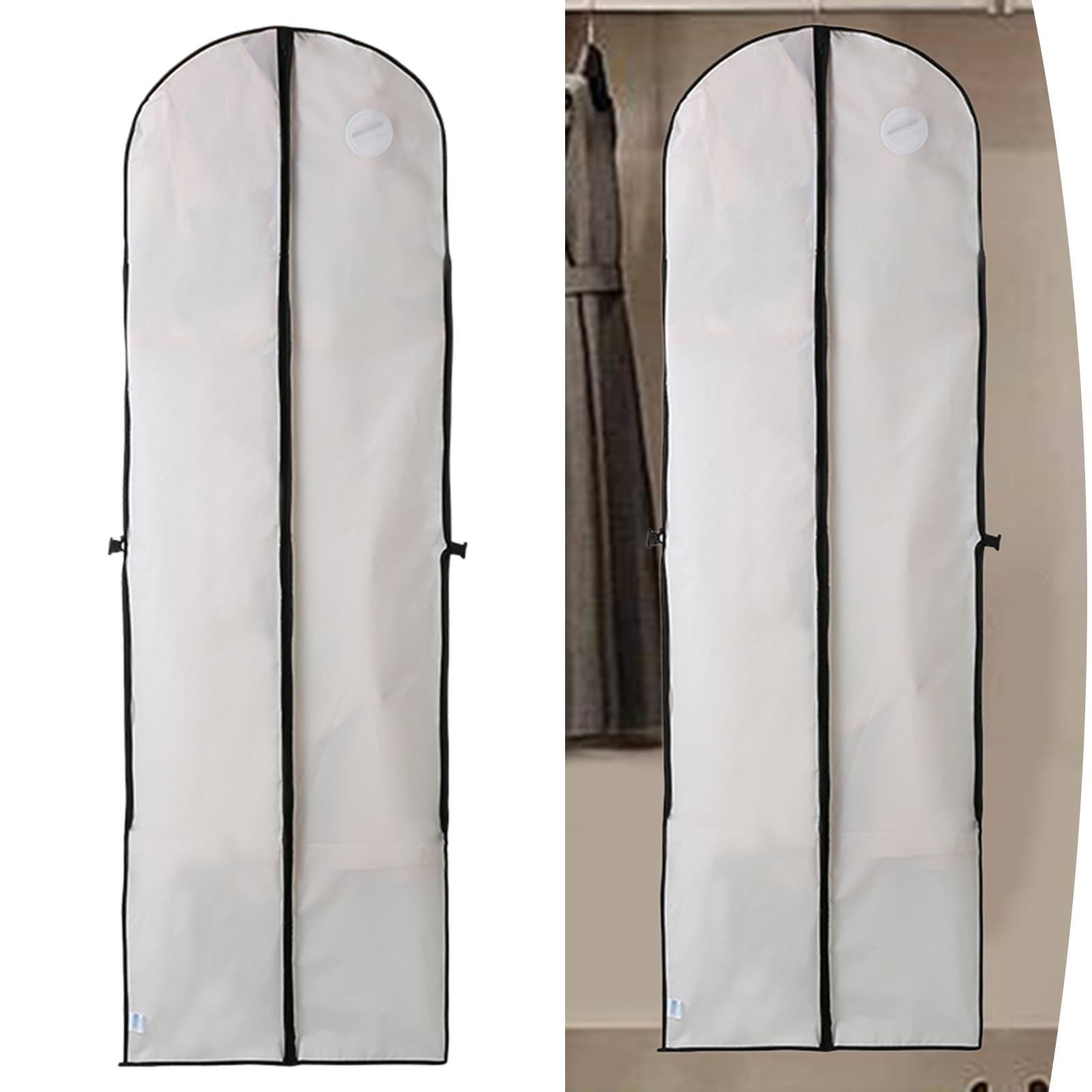 

Hanging Clothes Dust Bags Durable Waterproof with Handle Easy to Carry Suit Bag for Coats Sweaters Uniform Tuxedos Office