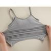 Modal suspender colete feminino sutiã almofada versátil sutiã livre integrado roupa interior