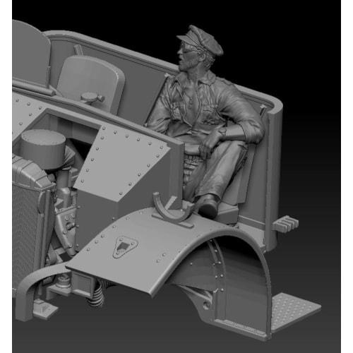 Thunder Model 1/35 British Ford F-30 Truck Long Range Desert Group (LRDG) + 2 Figures (Special Edition) Plastic Model Kit TB35305