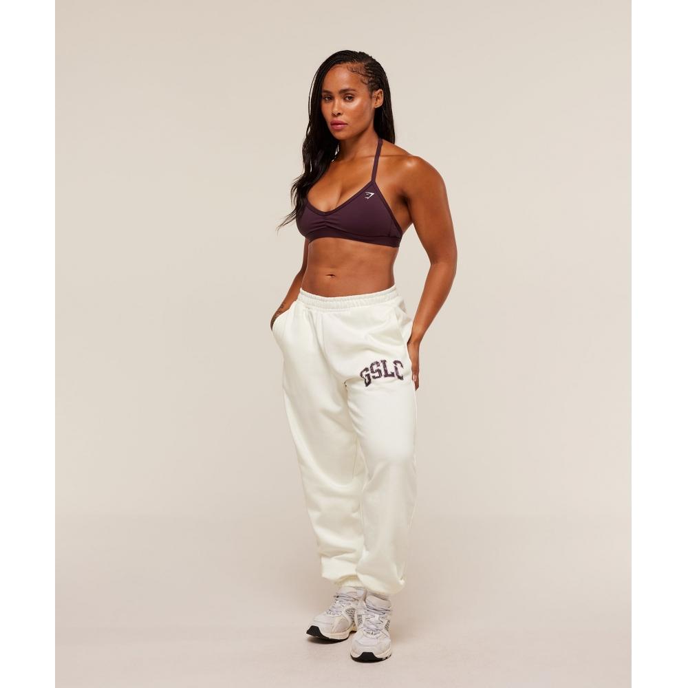 Gymshark Gslc Lifting Club Cuffed Joggers Soft White B4b9o Wcmy