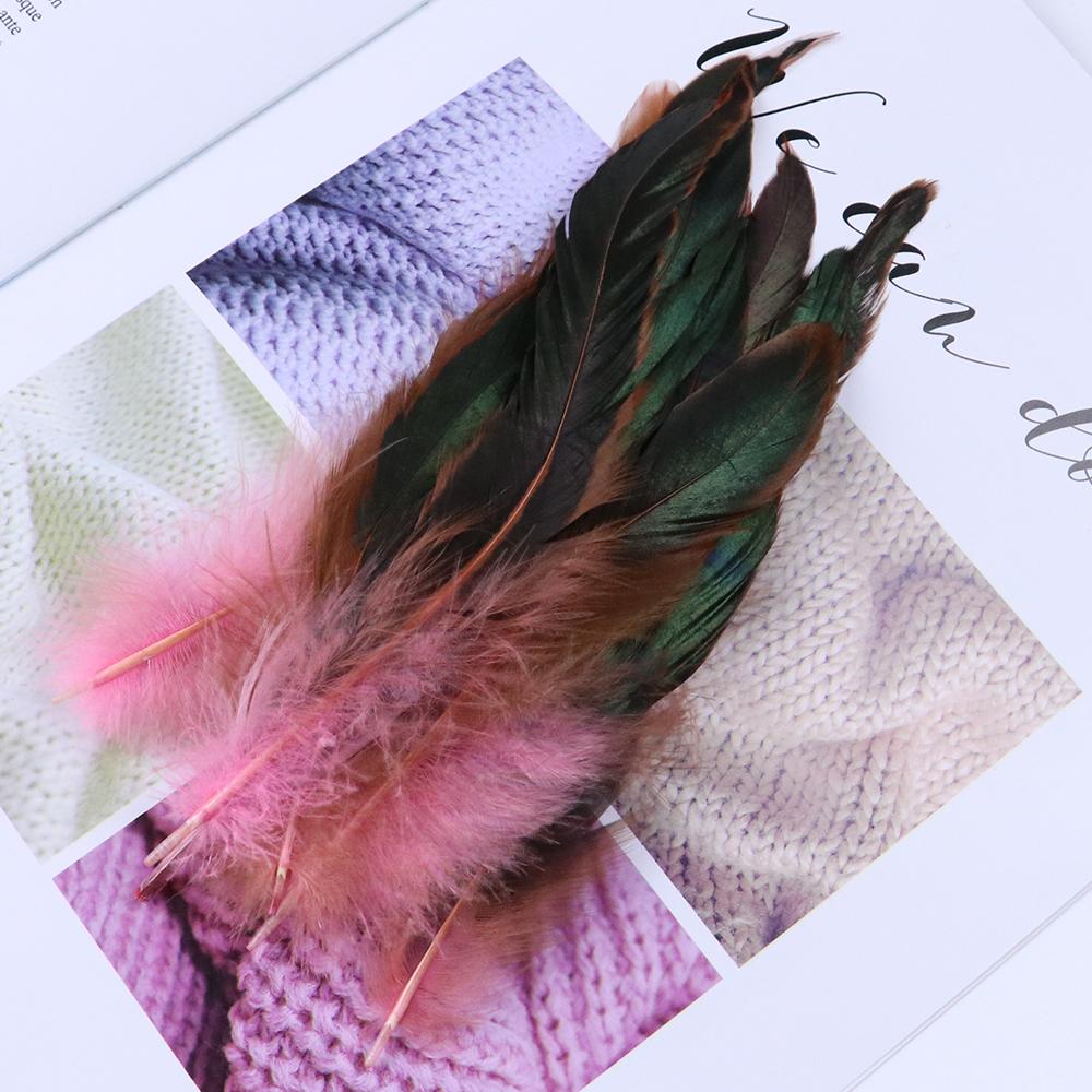 50pcs/pack Black Rooster Feathers Dyed Colorful Natural Pheasant Plumes 15-20cm/6-8 inch Costume Party Decor feathers for Craft