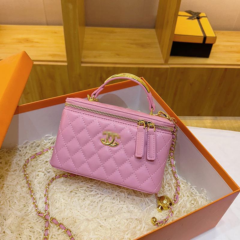 

Элегантная сумка-клатч с ромбовидным узором на цепочке - Модная сумка через плечо высокого класса розовый