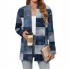 Women's Christmas Printed Lightweight Cardigan Long Sleeved Casual Loose Thin Fit With Pockets Cardigan Jacket