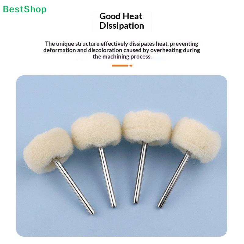 10Pcs Mini Grinding Sanding Head Abrasive Disc Felt 3mm Shank Buffing Wheels Metal Polish Brush Drill Rotary Tool Accessories
