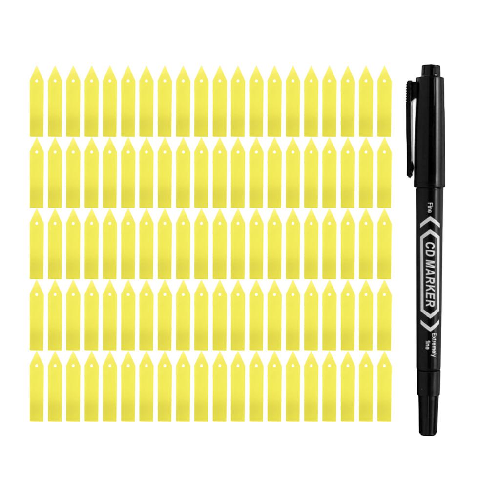 4-Inch Reusable Plastic Plant Labels For Garden Seedlings  Vegetables  Flowers  Etc.  Gardening Organization Set 100pc 3ml