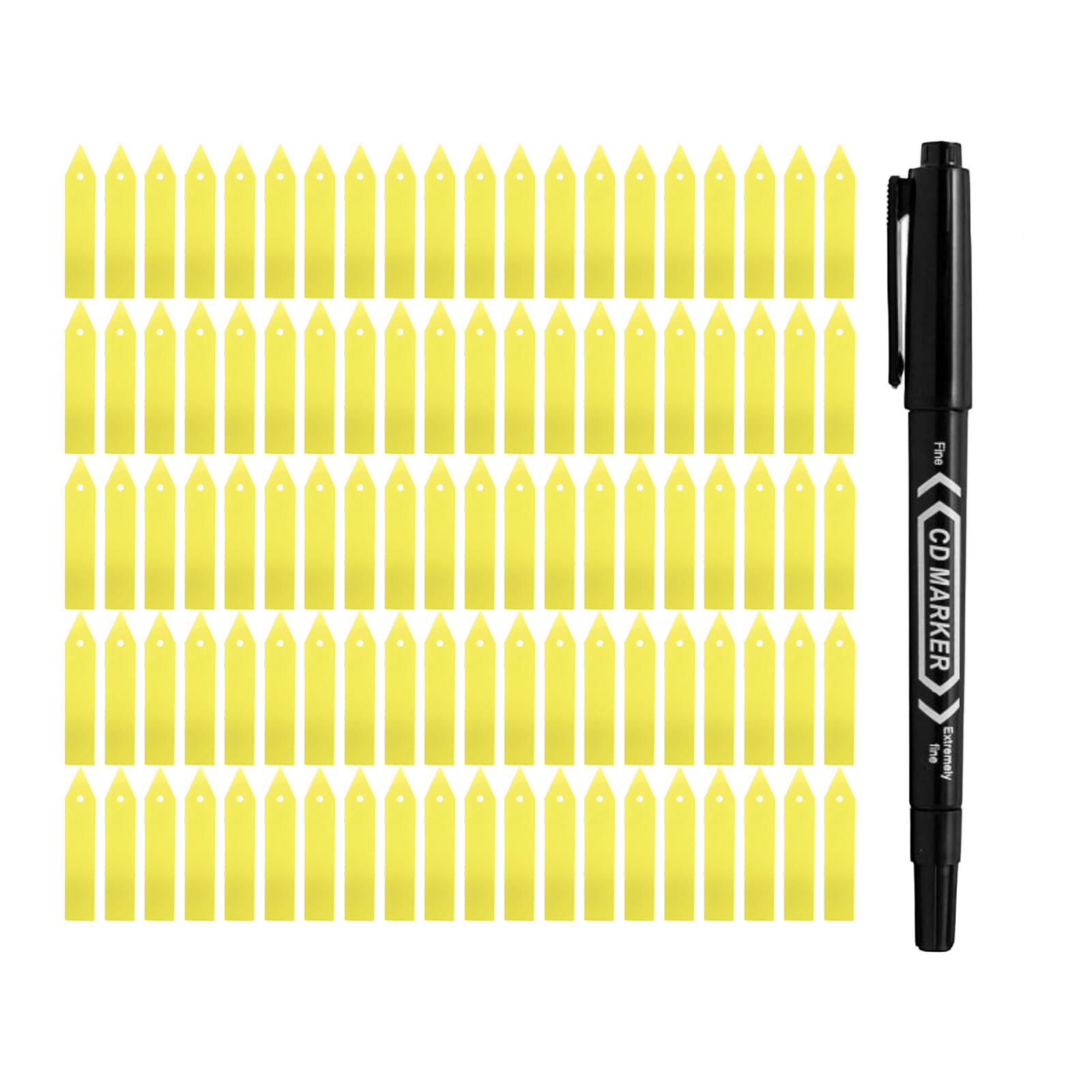 

4-Inch Reusable Plastic Plant Labels For Garden Seedlings, Vegetables, Flowers, Etc., Gardening Organization Set 100pc(3ml) One Size