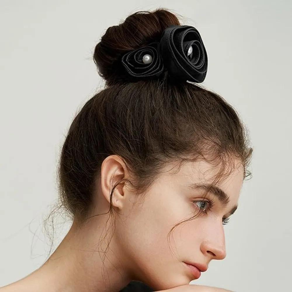 Cotton Rose Pearl Scrunchie JP-25-060S beige