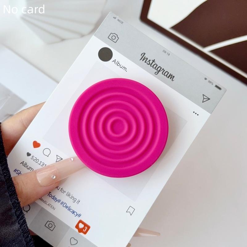 Macaroon Color Ripple Cute Magnetic Stands For iPhone 18 Samsung For MagSafe Expandable Phone Holder Foldable Ring Support