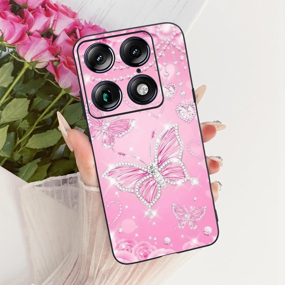 For Motorola Signature 2026 Case Popular Flower Marble Painted Cover Soft Silicone Black Phone Shell For Moto X70 Air Pro Fundas