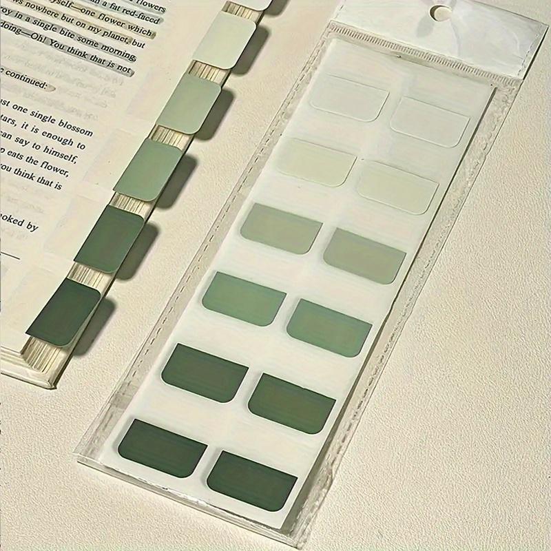 

Medium Transparent Sticky Index Tabs, Reusable Positioning Labels, Book and Document Classification Note Tabs, for Office зелёный
