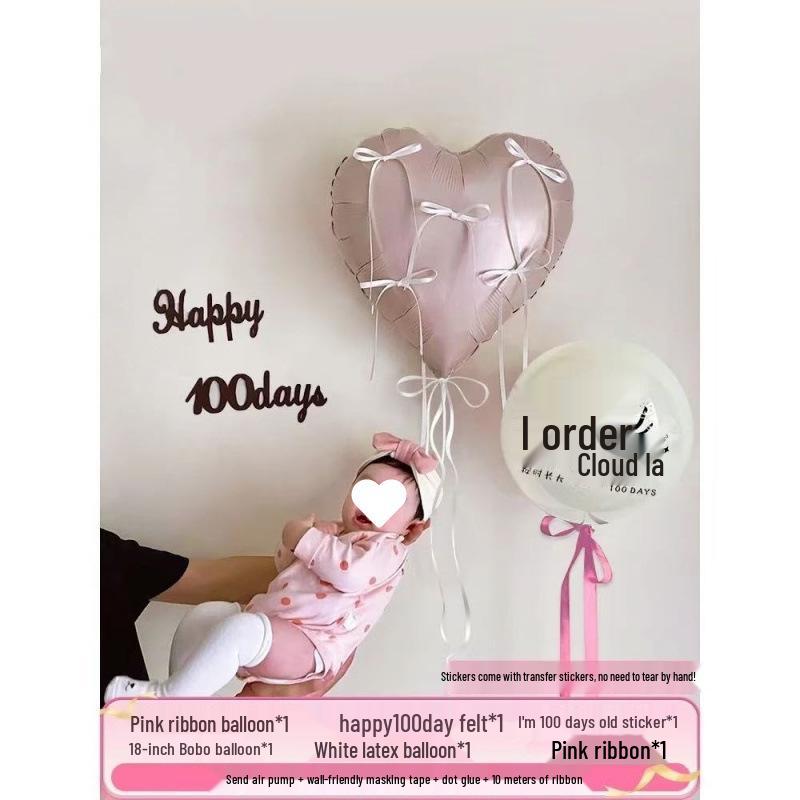 Baby Milestone Photo Props: 30/100 Days Balloons & Decorations for Boys & Girls