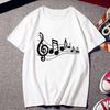 Mode kreative musikalische Note gedruckt T Shirt weibliche Harajuku T-Shirt Ulzzang Kleidung Vintage neue weiße T-Shirt Frauen T-Shirts Tops